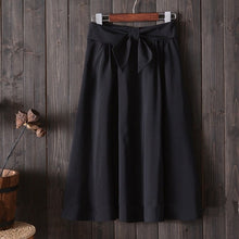 Load image into Gallery viewer, A Line Skirt Vintage Red Black Side Zipper Skater Skirts