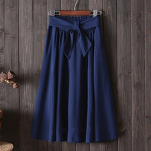 Load image into Gallery viewer, A Line Skirt Vintage Red Black Side Zipper Skater Skirts