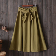 Load image into Gallery viewer, A Line Skirt Vintage Red Black Side Zipper Skater Skirts