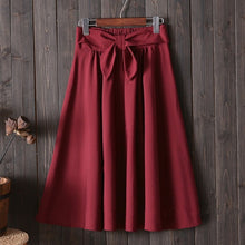 Load image into Gallery viewer, A Line Skirt Vintage Red Black Side Zipper Skater Skirts